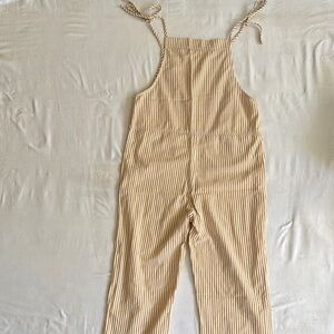 Striped Tan Jumpsuit
